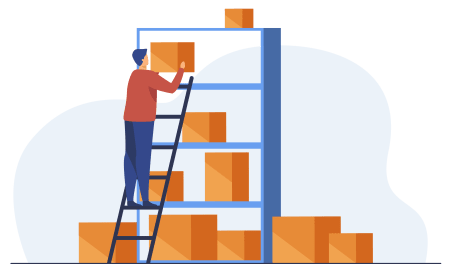 atur tata letak produk di rak minimarket storage location