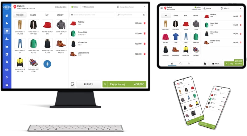 mendukung penjualan melalui web browser dan android multi device system